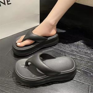 [Free Shipping] WomenS Flip-Flops With 7CM Thick Platform Heel Height-Increasing EVA Fashionable New Versatile Non-Slip Beach Shoes