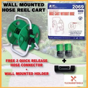 ABT 2069 HEAVY DUTY GARDEN WALL MOUNTED HOSE REEL CART/HOSE RACK WITHOUT HOSE FOR HOSES UP TO 30 METRE/ALAT SIMPAN PAIP