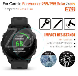 Zenia 2 Miếng Dán Bảo Vệ Toàn Màn Hình Cho Garmin Forerunner 955 Solar Forerunner955 HD 9H 2.5D Kính Cường Lực Bảo Vệ Chống Xước Chống Cháy Nổ Phụ Kiện Thay Thế
