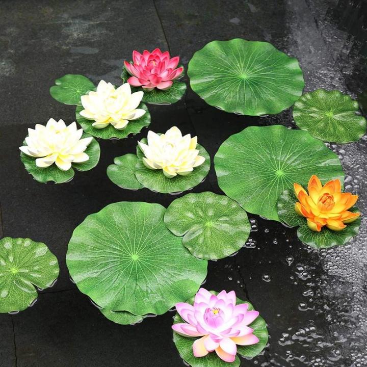 Artificial Floating Foam Lotus Leaves Decor for Pond Aquarium and