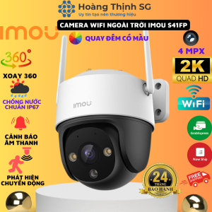 Camera Wifi Imou S41FP Camera Ngoài Trời Cruiser S41FP 4MP 2K IPC Xoay 360 Độ Quay màu ban đêm Bảo hành 2 năm