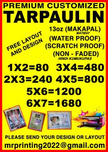 TARPAULIN  (CUSTOMIZE) PREMIUM QUALITY (waterproof scratch proof non faded)