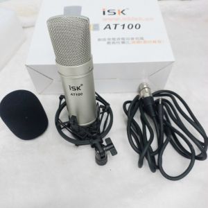 Micro Thu âm -hát Livestream chính hãng ISKAT-100MIC 5V chuyên dụng cho MixerSouncard-Hát nhẹchống ồn-tặng đủ phụ kiện