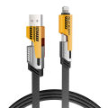 PD 65W 27W Fast Charger Cable 4 in 1 Dual Type C USB For Android iOS Metal USB Charging Cable. 
