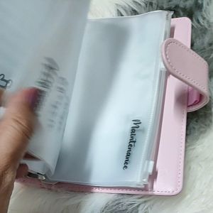 Minimalist A6 Money Orginazer w/ 8 slot ziplock 12 budget binder planner at 32 pcs sticker