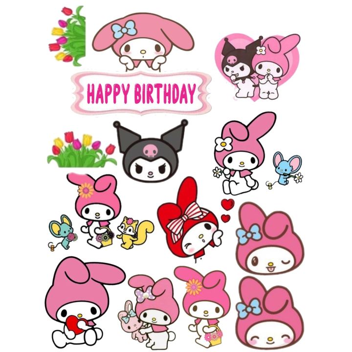 JUMBO TOPPER CAKE TOPPER ULANG TAHUN TOPPER ULTAH / HIASAN KUE MELODY