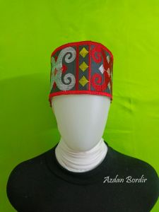 renda bordir aksesoris tari ikat kepala motif dayak