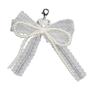 Thời Trang Có Thể Tháo Rời Trang Trí Giày Polyester trang trí Bowknot Và ngọc trai giả Dây Giày Quyến Rũ Cho Sneakers