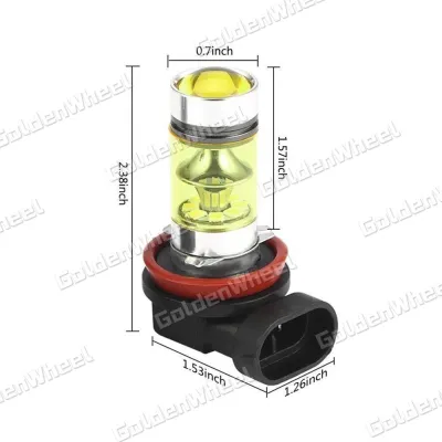 2pcs Buah H11 H8 Lampu Kabut 100 W 20SMD Mobil LED Kabut Bohlam Lampu 4300K 100W 1500LM Lampu Mengemudi Bohlam DRL Yellow Fog Light