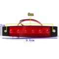 1PC 12V/24V 6 SMD LED Side Light Truck Trailer Lorry Indicator Side Marker Waterproof Light Indicators Lights Rear Side Lamp Blue/Red/White/Green/Amber/Yellow. 