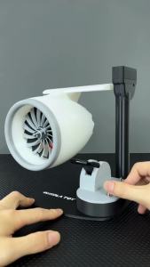 Creative Turbo Desktop Fan NIKOLATOY Upgraded Engine Model JetFan Turbofan USB Fan With Red Light Tail Flame Atomization Device