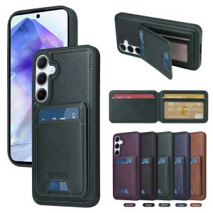 Ốp điện thoại cho Samsung chống sốc Galaxy A16 A06 A55 A35 A15 5g Bìa Samsung A55 A15 4G từ Ví da khe cắm thẻ Vỏ mặt sau