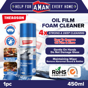 THEAOSON Car Glass Windshield Oil Film Remover Foam Cleaner Spray Cuci Minyak Cermin Besar 玻璃油膜清洁剂