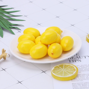 Pack of 20 Foams Lemon Display Simulation Lemon Decorative Faux Fruits for Christmas Party and Photo Property