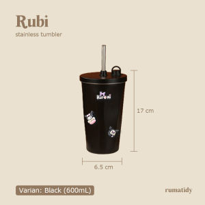 【RUMATIDY】RUBI Tumbler Stainless Tahan Dingin Diamond Shape Coffee Tea 600mL High Quality Vacuum Insulated