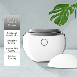 电子美容仪Electric GuaSha Board Multi-Function Skin Rejuvenation LED Microcurrent Vibration Hot Compress White