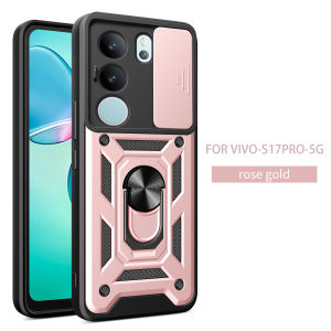 VRQR for vivo Y04 4G Y29s 5G Y29 4G T4x 5G Military Grade Armor Anti Drop Magnetic Ring Holder Phone Case