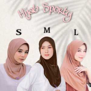 Jilbab Instan Kerudung Sporty Size Kerudung Sport Jersey Wanita Olahraga Daily Size S M L