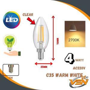 [DIMMABLE] 4W LED Filament Bulb Collection–G45/C35/T45/ST64/A60/G80/G95/G125| Daylight/Warm White|Vintage Edison Design