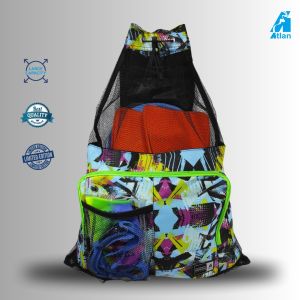 ATLAN Tas Sport Renang Jaring Motif Geometric Doodle