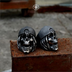 Pewterland Ringskull Baseboyz Cincin Tengkorak 3D Bahan Logam Timah Pria dan Wanita