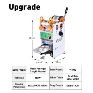 Reaim Original Mesin Cup Sealer Semua Ukuran Cup 8-20 Oz Manual Mesin Pres Gelas