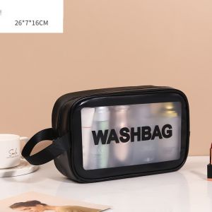 MPHL0594 Tas Kosmetik Transparant Washbag Pouch Sedang Travel Make Up Bag Organizer Dompet Kosmetik Toiletry Waterproof