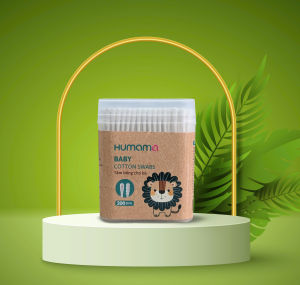 Hộp 200/400 Que Tăm Bông Humama 2 Đầu Kháng Khuẩn Cho Bé CarynLAZADA