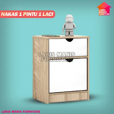 Meja Nakas Bedside Table Kingdom NK Velvet Lemari Nakas Kayu Meja Nakas Meja Samping Kamar Tidur