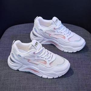 [Free Shipping] New Spring Collection Of WomenS Shoes: Breathable Mesh Sneakers Versatile Thick-Soled Athletic Shoes And Casual Trendy WomenS Shoes
