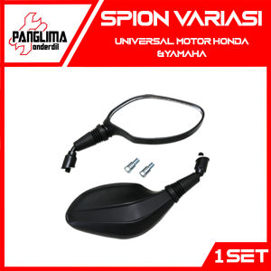 Spion Click Untuk Motor Honda & Yamaha Beat Karbu FI Pop Street eSP & Vario 110 150 125 LED New & Mio M3 Z S & Soul GT 125 & X-Ride & Scoopy Old Model Pulser Import Lokal Variasi Carbon Hitam Black