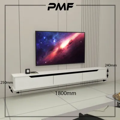 PMF TV Cabinet Modern / TV Kabinet / Rack TV / Rak TV / Almari TV / Perabot Kaca TV / 电视柜 / Rak TV Gantung / Kabinet / Hanging Cabiet TV