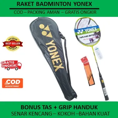 PROMO !! Raket Badminton Bulutangkis YONEX ORIGINAL- BONUS TAS Badminton & GRIP Handuk / Raket yonex / Raket Bulutangkis / Perlengkapan olahraga