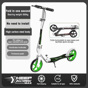 [SG STOCKS] Foldable /childrens scooters Height adjustable with dual kes 8-inch wheels scooters Portable