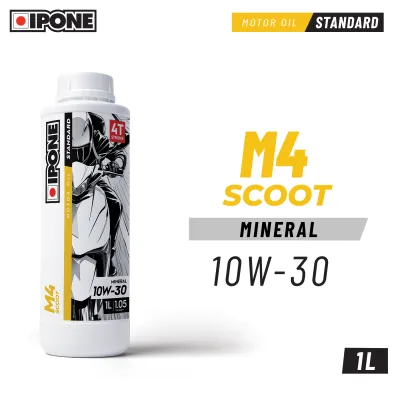 IPONE M4 Scoot 4T 10W30 10W40 Mineral Scooter Oil (1L)