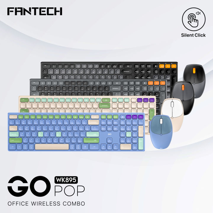Fantech WK895 Go Pop Office Wireless Combo Keyboard & Mouse MultiMedia