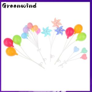 【Greenwind】 1ชุด1:6 dollhouse Miniature บอลลูนที่มีสีสัน windmills รุ่น Garden Decor Toy