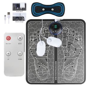 Electric Foot Massager Mat with Remote Control EMS Foot Muscle Leg Shaping Reflexology Electric Feet Pad