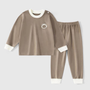 ชุดเด็กแขนยาว 100% ผ้าฝ้าย ชุดนอนเด็ก ฤดูใบไม้ร่วง-หนาว อบอุ่น สวมใส่สบาย ระบายอากาศดี ดีต่อสุขภาพและปลอดภัย