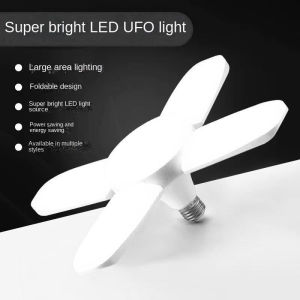 Đèn LED cánh quạt đuôi xoáy thông dụng Bóng Đèn Led Hình 4 Cánh Quạt 28W Có Thể Gấp Gọn đèn siêu sáng siêu Tiết kiệm 50%- 70% điện năng tiêu thụ ánh sáng trắng phù hợp với mọi không gian nội thất bảo hành 24 tháng