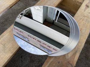 2.6mm Thick Self-Adhesive UnfinishedRound Silver Mirrors Silver Portable Small Makeup DIY Art Craft Diameter 200mm