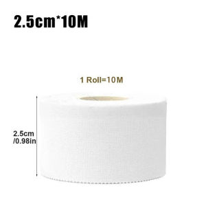 10M White Athletic Sports Tape Waterproof EASY Tear NO Sticky Residue Mueller Athletic Tape Strain Injury Support Knee self adhesive elastic bandage elastoplast sports protector