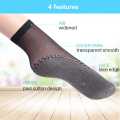 ITLOVE - Kaos Kaki Cewek Tipis Seperti Stocking Warna Kulit dan Hitam Kaus Kaki Stoking Semata Kaki Murah Transparan Import Kaos Kaki Wanita Stocking Tipis Dengan Tapak Tebal. 