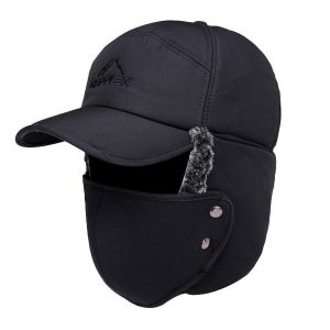 Topi Ushanka Rusia Winter Topi Bomber 3In1 Cap Dan Masker Tahan Air Hat Topi Musim Dingin