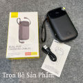 Pin Sạc Dự Phòng Baseus 20000mAh PD 22.5W Kèm 2 dây sạc có đèn LED hiển thị dung lượng pin. 