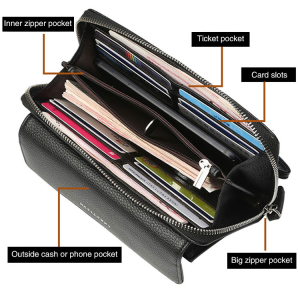 Baellerry Mens Handheld Wallet with Ample Storage Space and Comfortable Grip