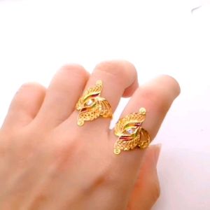 Cincin Design indian Saiz 13.5 14 16.5 17 18.5 Emas 916 (29533-11) Yon Hing