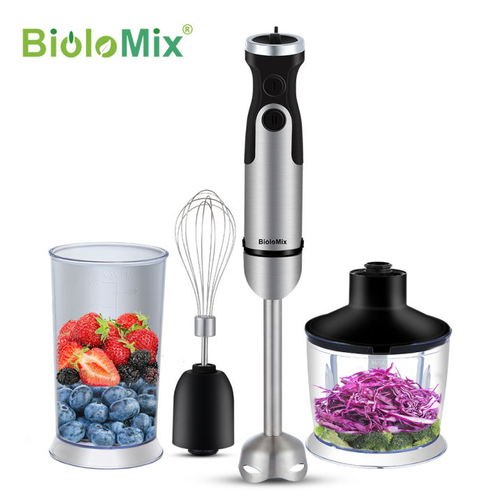 BioloMix 1200W 4-in-1 Immersion Hand Stick Blender Mixer Vegetable