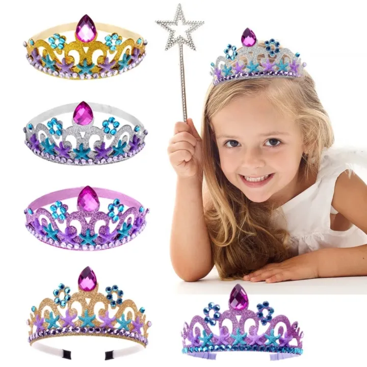 SFFGFhair%20accesories%20crown%20kids%20sagala%20Girls%20accessories%20for%20girls%20Sweet%20Photo%20Shoot%20Accessory%20Starfish%20Mermaid%20Birthday%20Accessories%20Headdress%20Headwear%20Baby%20Headband%20Korean%20Style%20Hair%20Band%20Kids%20Crown%20-%20Image%204