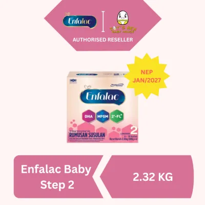 Enfalac Baby Step 2 Formula DHA MFGM 2-FL Rumus Susulan 2.32 KG [NEP JAN/27]